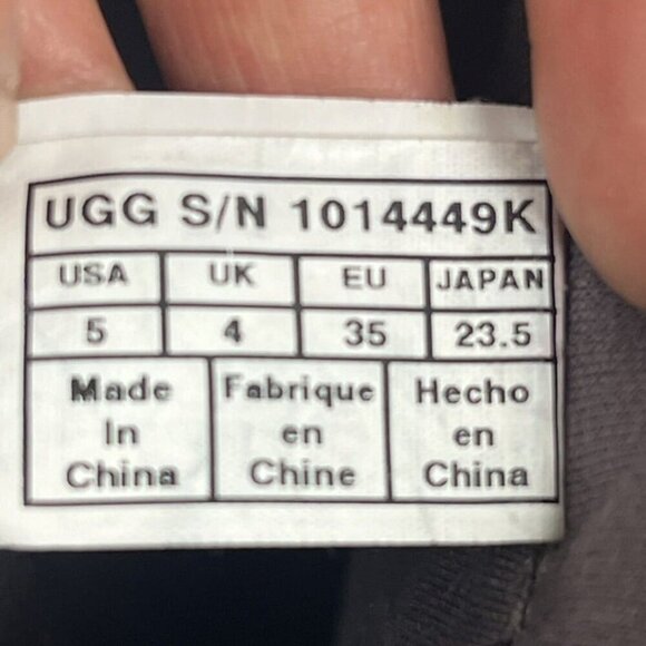 Ugg Boots Girls Sz 5 Purple Quilted Side Snap Closure Insulated Comfy Soft Cozy - Picture 9 of 10